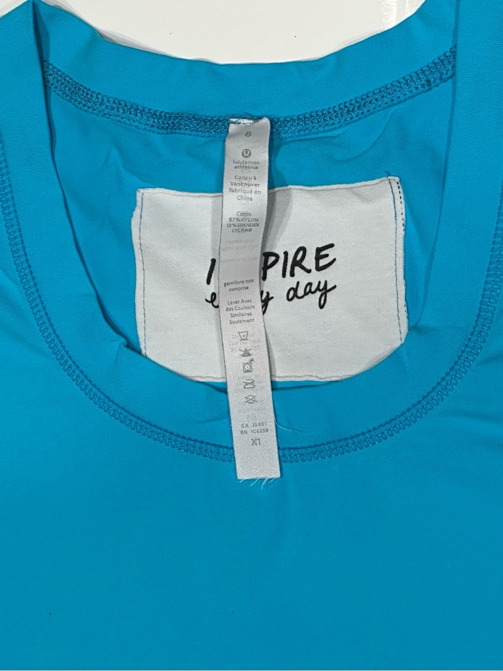 Lululemon Women Size 8 Blue Short Sleeve Athletic Top Yoga Shirt - Picture 5 of 11
